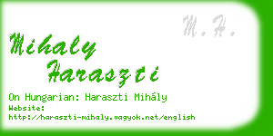 mihaly haraszti business card