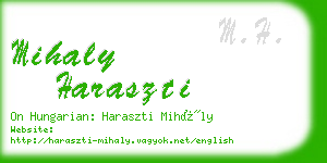 mihaly haraszti business card